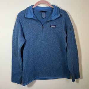 Patagonia Women's Better Sweater Quarter Zip Blue Small